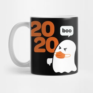 Ghost with Mask Booing 2020 Funny Halloween Mug